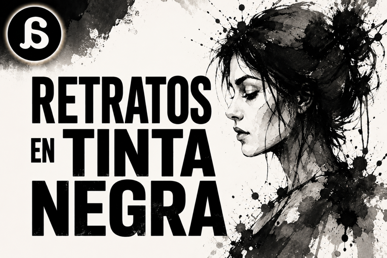 Retratos en tinta negra
