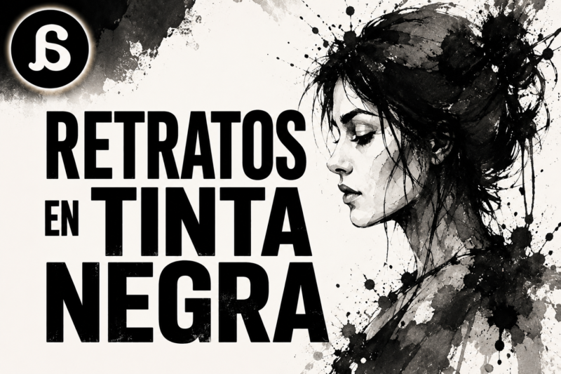 Retratos en tinta negra