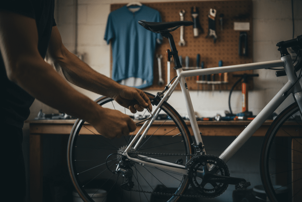 La sociedad de los gregarios: trabajo invisible y desigualdad en el ciclismo profesional. 3 Trabajo invisible en taller de bicicletas y mantenimiento deportivo